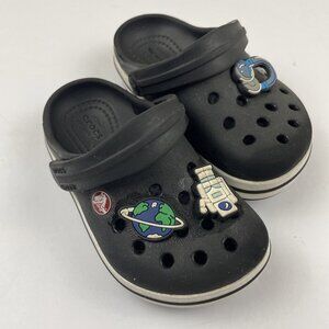 Crocs Clog Sandals Toddler Kids Size C 7 Navy Blue Slip On Comfort W/Jibbets